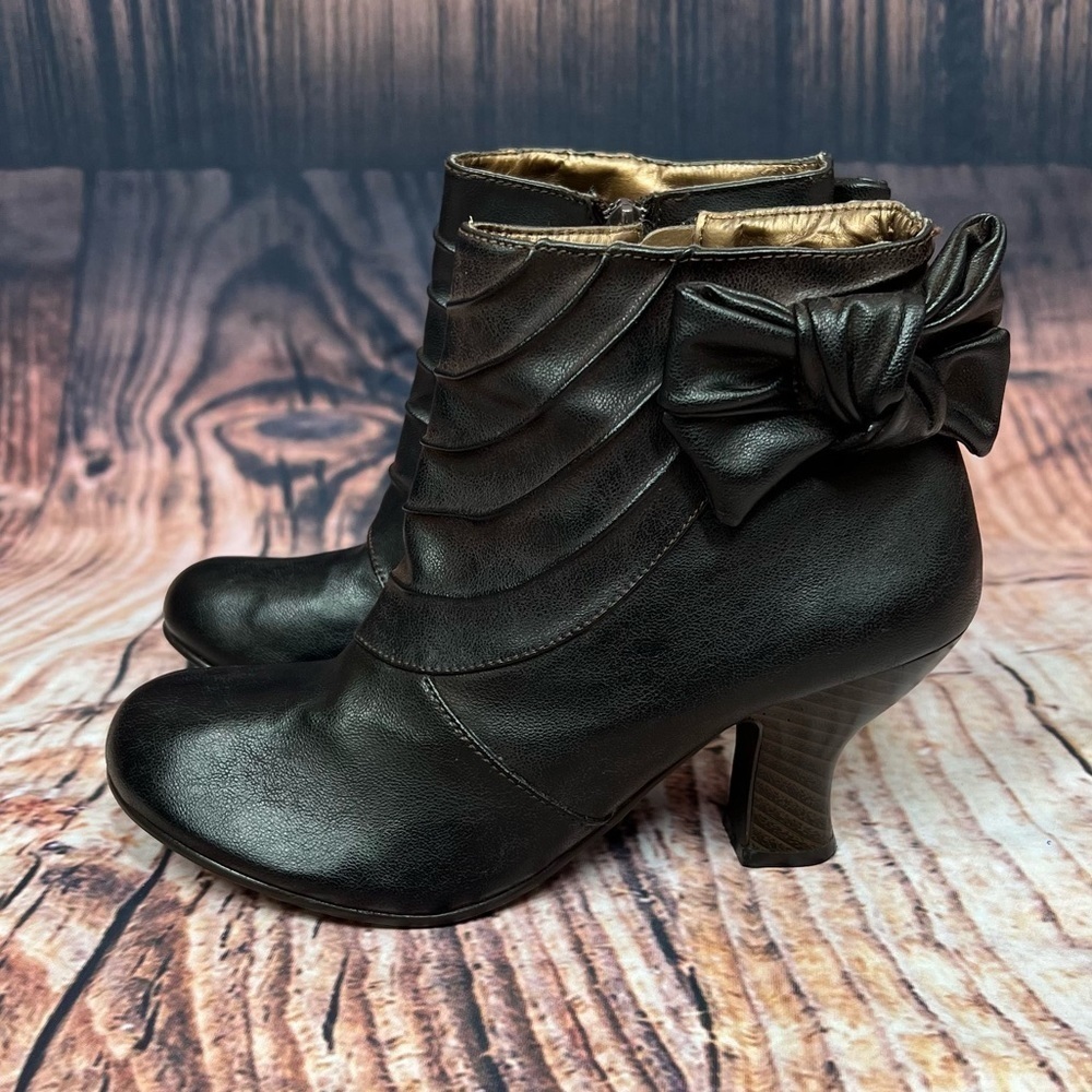 Bke Soul Marty Rustic Brown Victorian Bow Boots